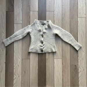 Quince Women's Light Gray Button-Up Cardigan